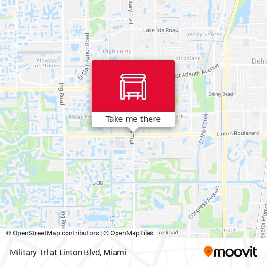 Military Trl at  Linton Blvd map