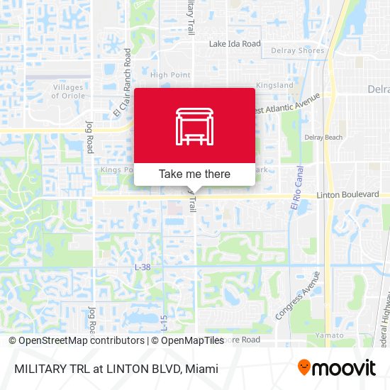 Military Trl at  Linton Blvd map