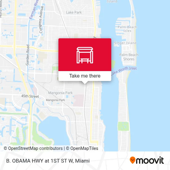 B. OBAMA HWY at 1ST ST W map