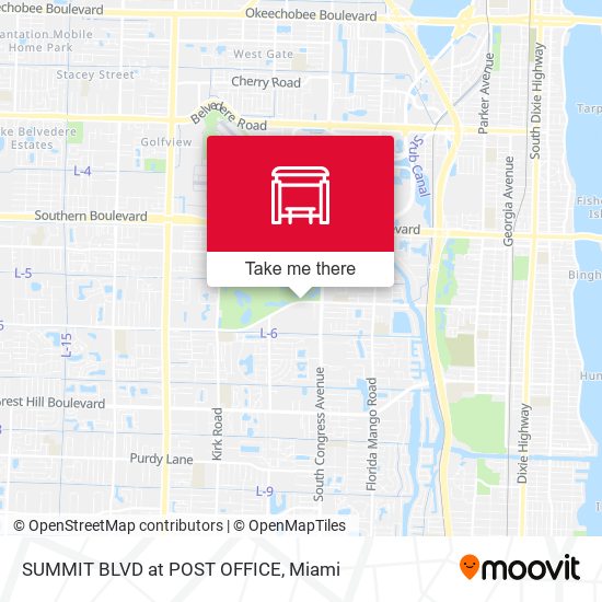 Mapa de SUMMIT BLVD at POST OFFICE