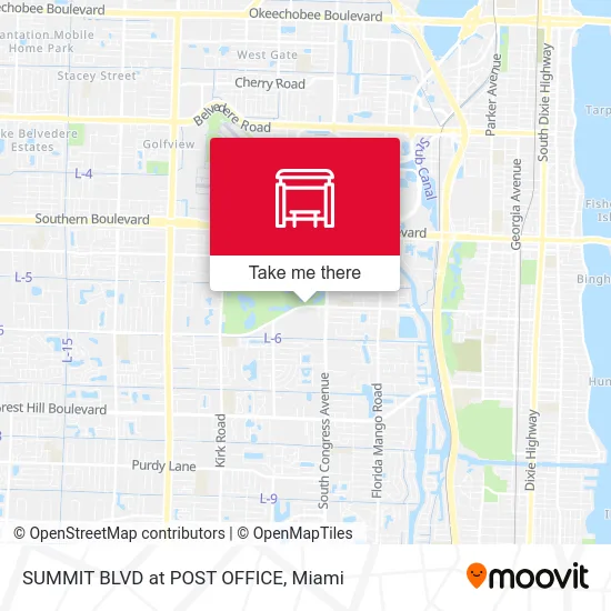 SUMMIT BLVD at POST OFFICE map