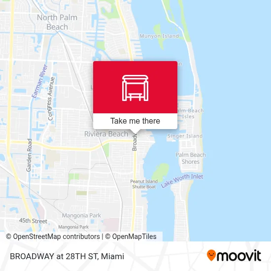 BROADWAY at  28TH ST map