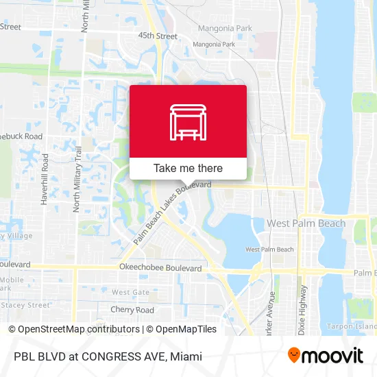 Mapa de PBL BLVD at CONGRESS AVE