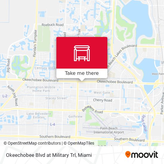 Mapa de Okeechobee Blvd at Military Trl