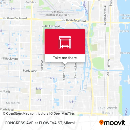 CONGRESS AVE at FLOWEVA ST map