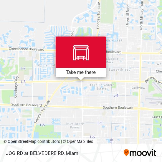 Mapa de JOG RD at BELVEDERE RD