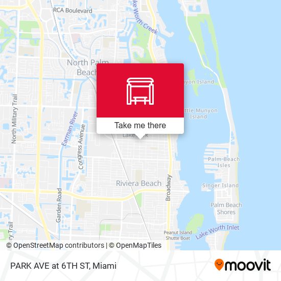 Mapa de PARK AVE at 6TH ST