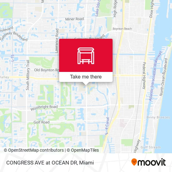 CONGRESS AVE at  OCEAN DR map
