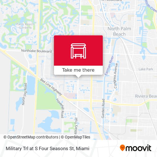 Military Trl at S Four Seasons St map