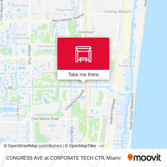 CONGRESS AVE at  CORPORATE TECH CTR map