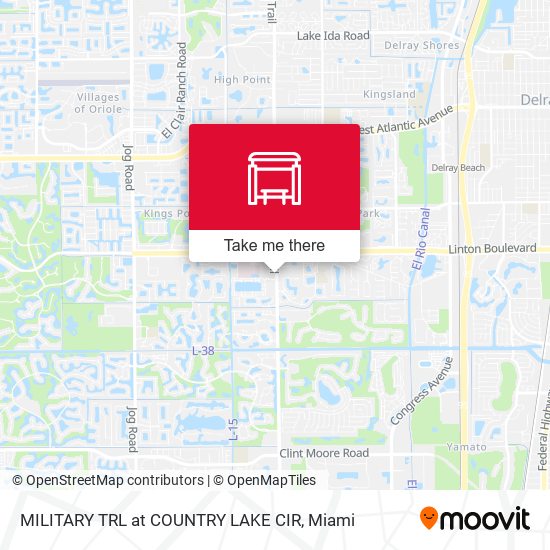 MILITARY TRL at COUNTRY LAKE CIR map