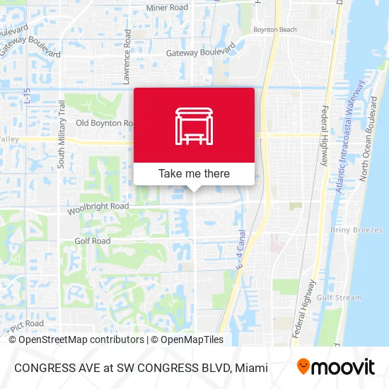 CONGRESS AVE at  SW CONGRESS BLVD map