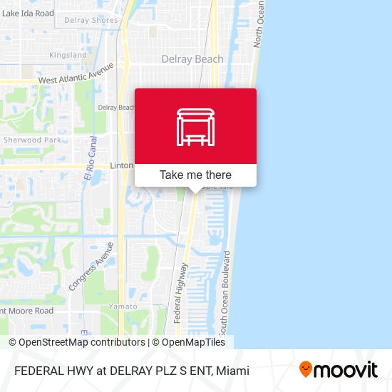Mapa de FEDERAL HWY at DELRAY PLZ S ENT