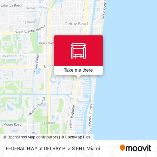 FEDERAL HWY at DELRAY PLZ S ENT map