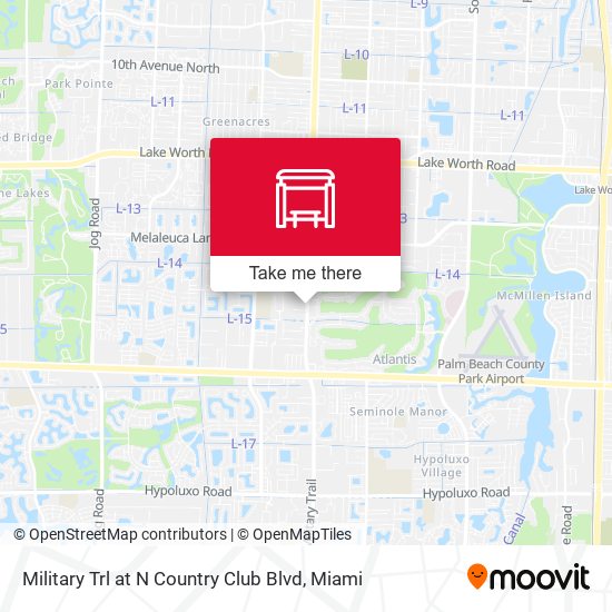 Military Trl at N Country Club Blvd map