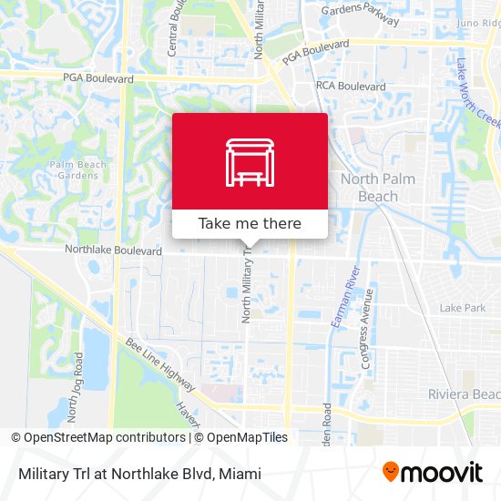 Military Trl at Northlake Blvd map