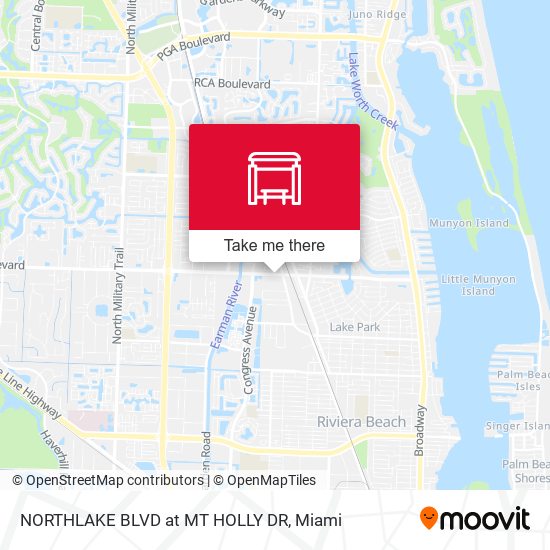 Northlake Blvd at Mt Holly Dr map