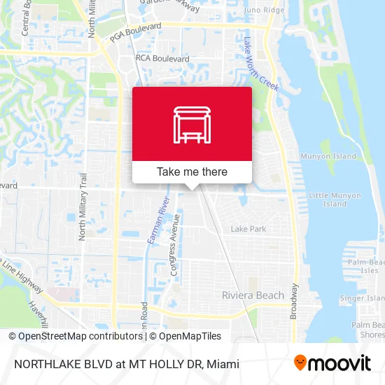 Mapa de NORTHLAKE BLVD at MT HOLLY DR