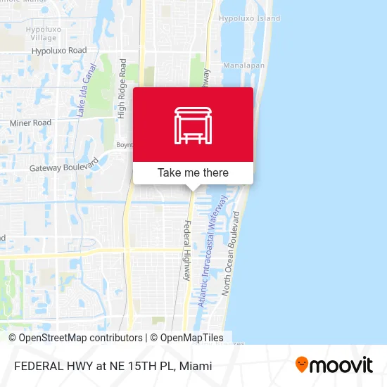 FEDERAL HWY at NE 15TH PL map
