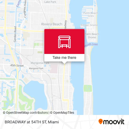 BROADWAY at 54TH ST map