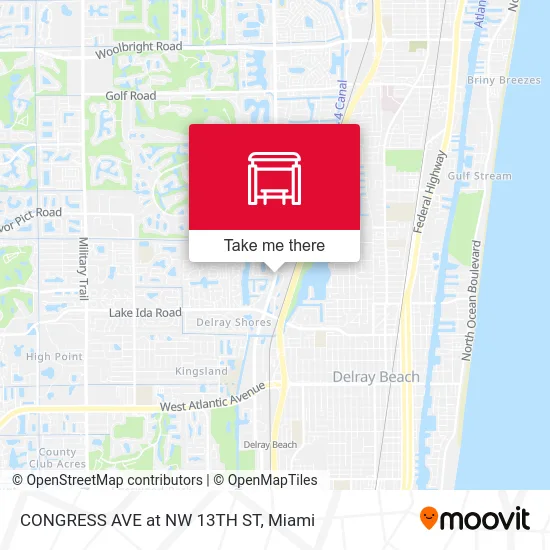 CONGRESS AVE at  NW 13TH ST map
