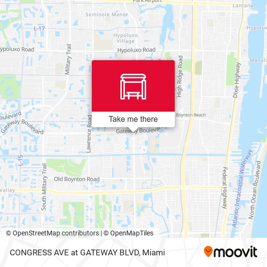 CONGRESS AVE at  GATEWAY BLVD map