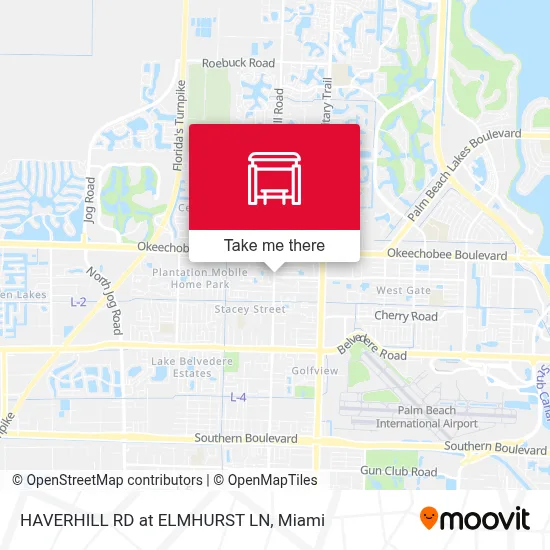 HAVERHILL RD at  ELMHURST LN map