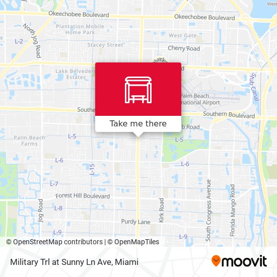 Military Trl at Sunny Ln Ave map