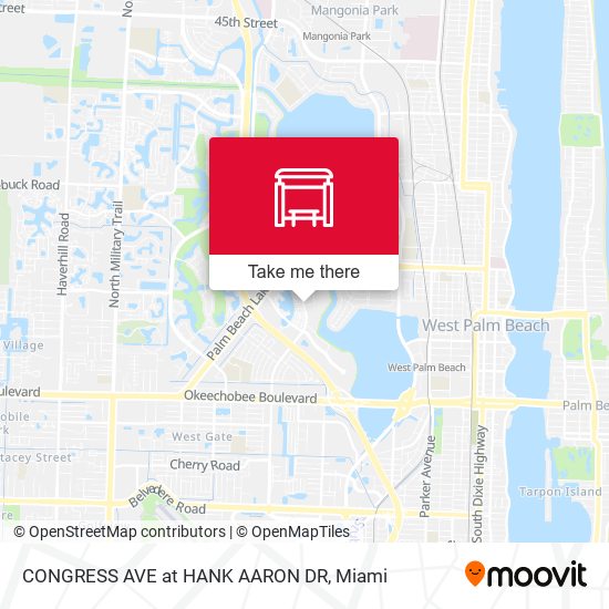 CONGRESS AVE at HANK AARON DR map