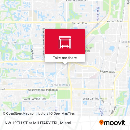 NW 19th St at  Military Trl map