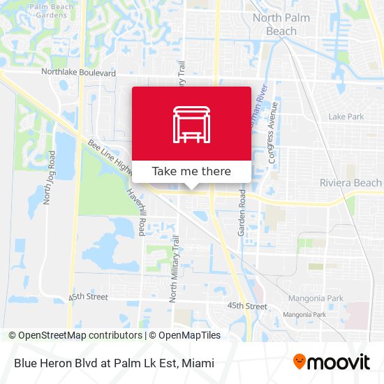 Mapa de Blue Heron  Blvd at Palm Lk Est