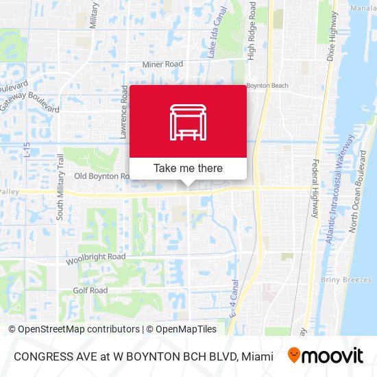 CONGRESS AVE at  W BOYNTON BCH BLVD map