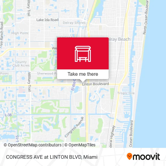 Mapa de CONGRESS AVE at  LINTON BLVD