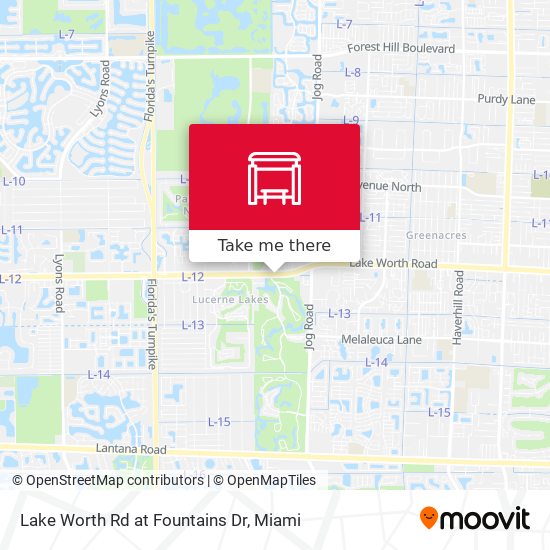 Lake Worth Rd at Fountains Dr map