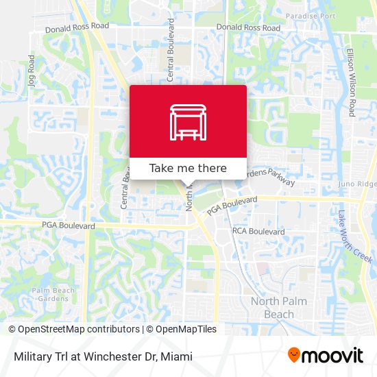 Military Trl at Winchester Dr map