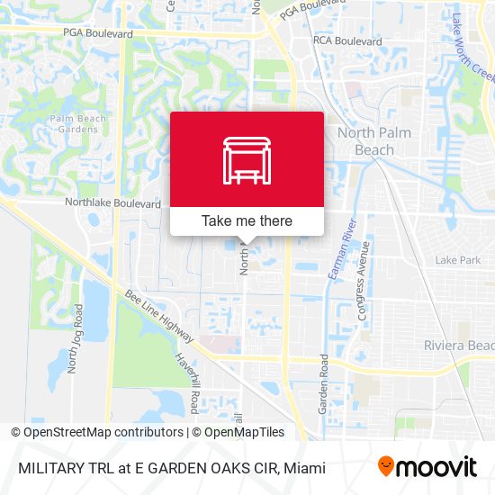 MILITARY TRL at E GARDEN OAKS CIR map