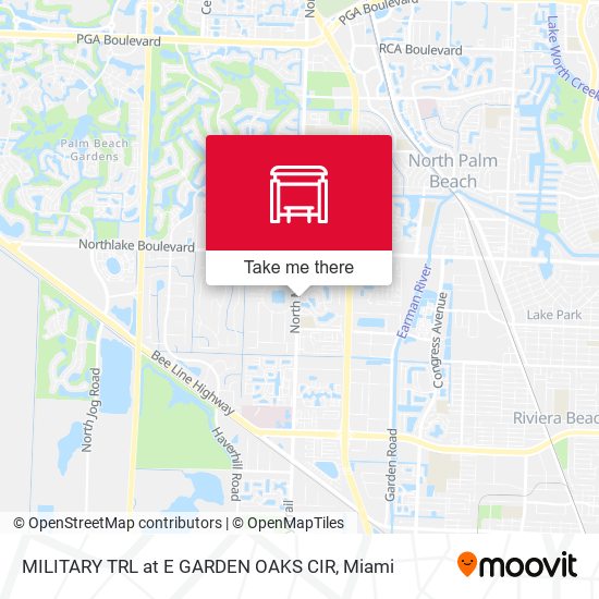 Military Trl at E Garden Oaks Cir map