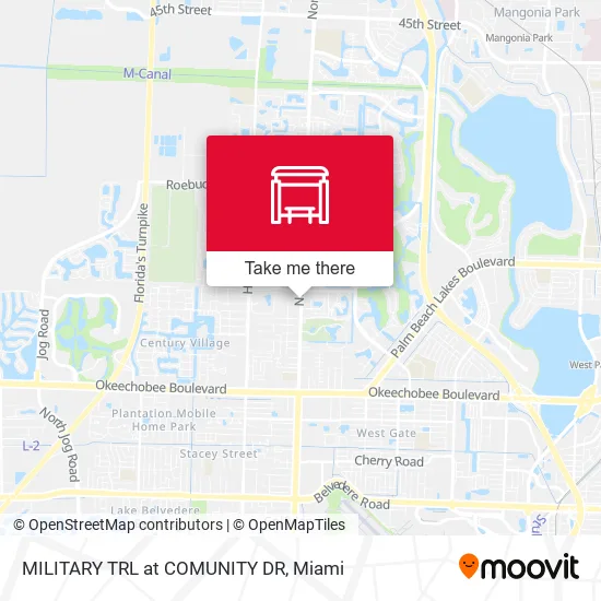 MILITARY TRL at COMUNITY DR map