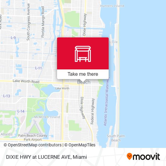 DIXIE HWY at LUCERNE AVE map