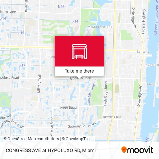 Mapa de CONGRESS AVE at  HYPOLUXO RD