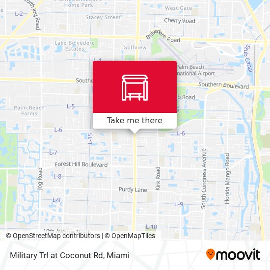 Military Trl at Coconut Rd map