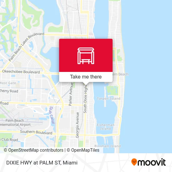 DIXIE HWY at PALM ST map