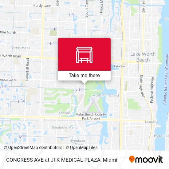 CONGRESS AVE at JFK MEDICAL PLAZA map