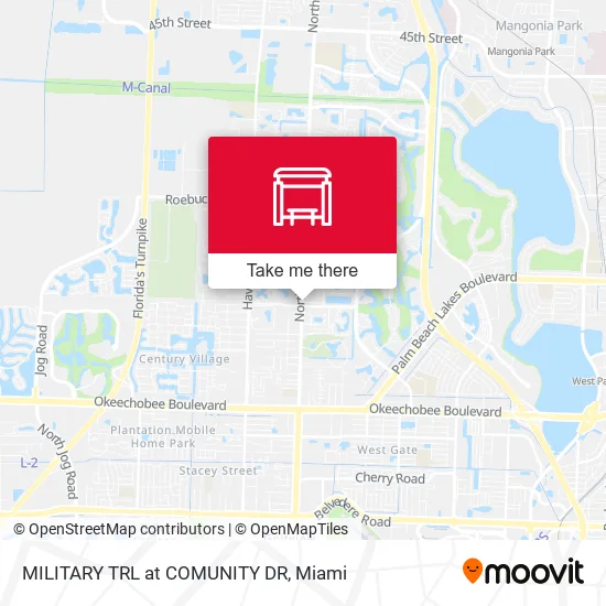 MILITARY TRL at COMUNITY DR map