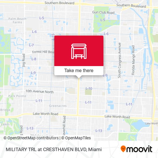 Mapa de MILITARY TRL at CRESTHAVEN BLVD