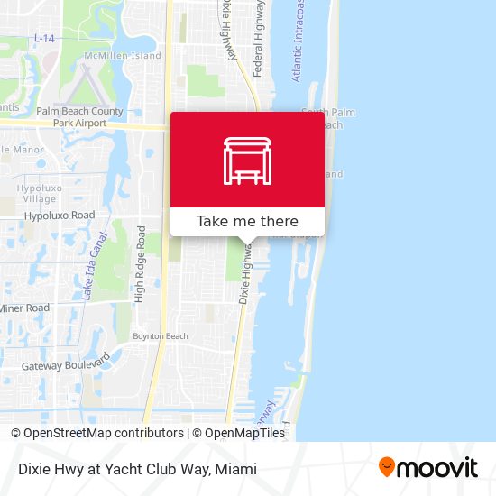 Dixie Hwy at Yacht Club Way map