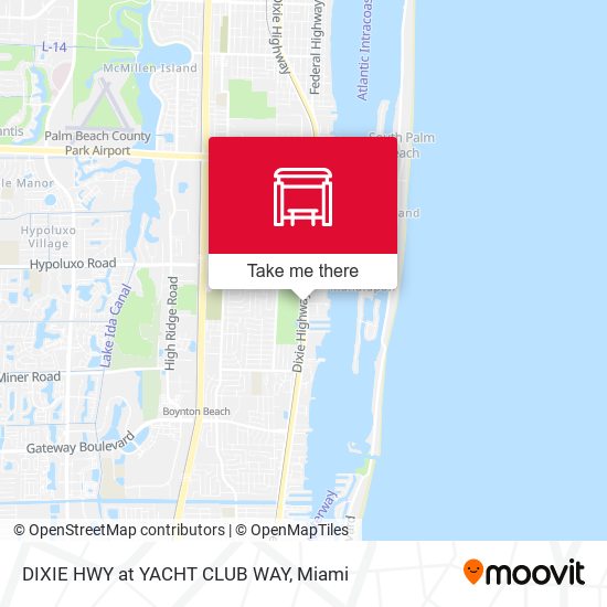 Mapa de DIXIE HWY at YACHT CLUB WAY