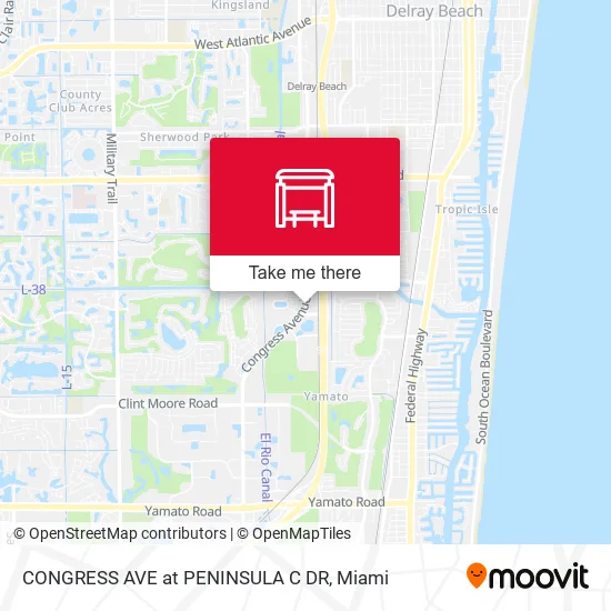 CONGRESS AVE at PENINSULA C DR map