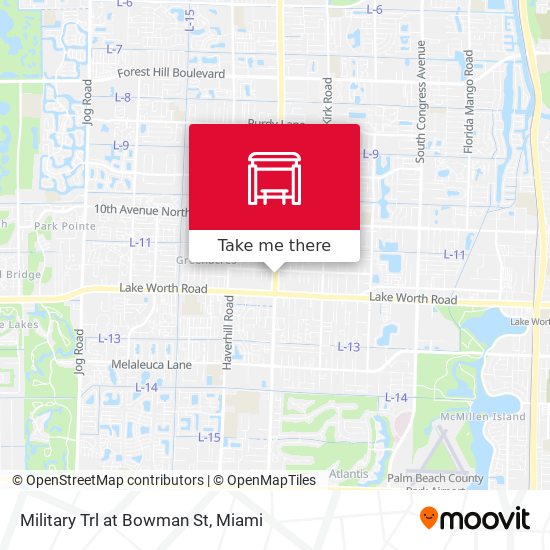 Military Trl at Bowman St map