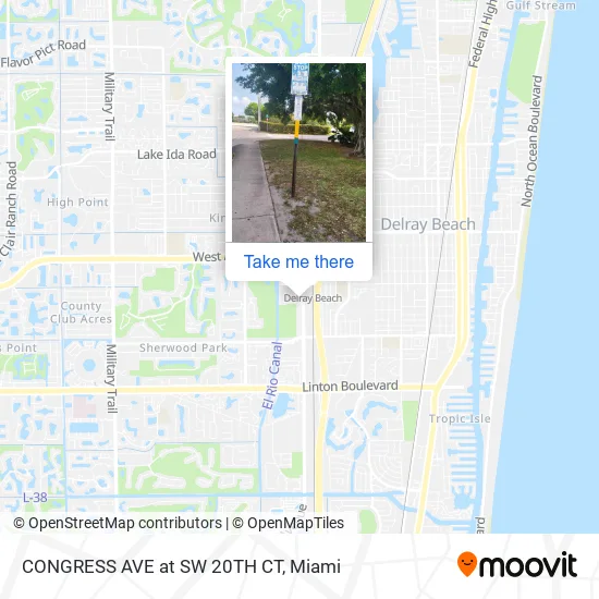 CONGRESS AVE at  SW 20TH CT map